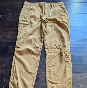 REI Men's Trailmade SPF 50 Birch Brown Hiking Travel Pants 32x34